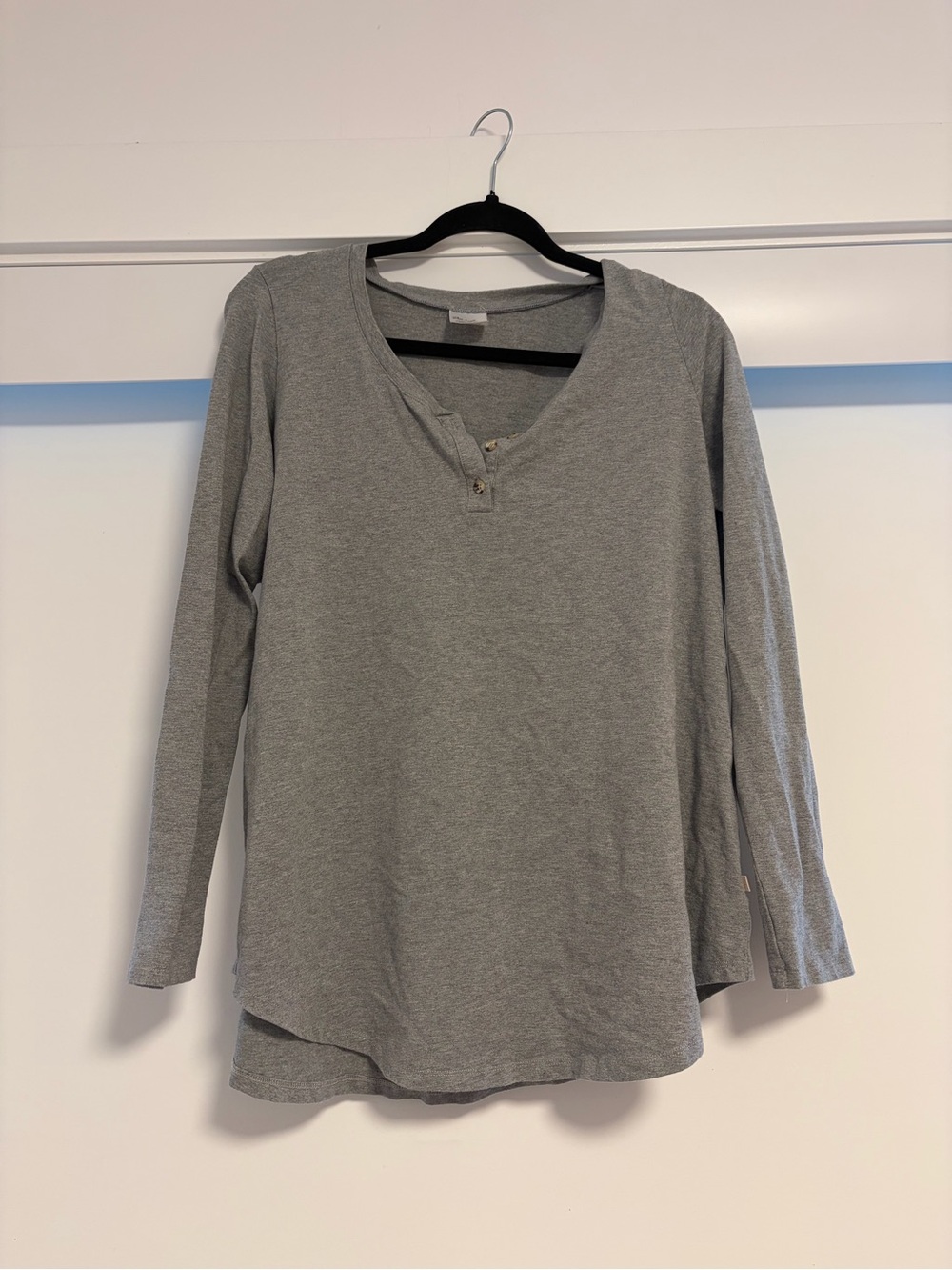 Jax and Lennon Grey Heather Henley